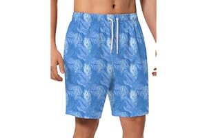 BARRACUDA BAY Mens Swim Trunks 8 inch Inseam Mesh Liner Quick-Dry Lightweight 4-Way Stretch Bathing Suit Swimming Trunks for Men UPF 50+