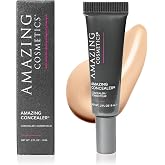 AmazingCosmetics Amazing Concealer, Full Coverage with Pin Dot Amounts, Long Wear Concealer Makeup for Undereye Dark Circles, Blemishes and Spots, Color Correcting, Skin- Like Finish