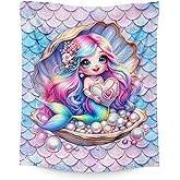 Kids Blanket Mermaids Blanket for Girls Gift for Mermaids Lovers, Cozy Warm Lightweight 50 x 40 Inches Throw for Bedroom Bed Sofa Camping