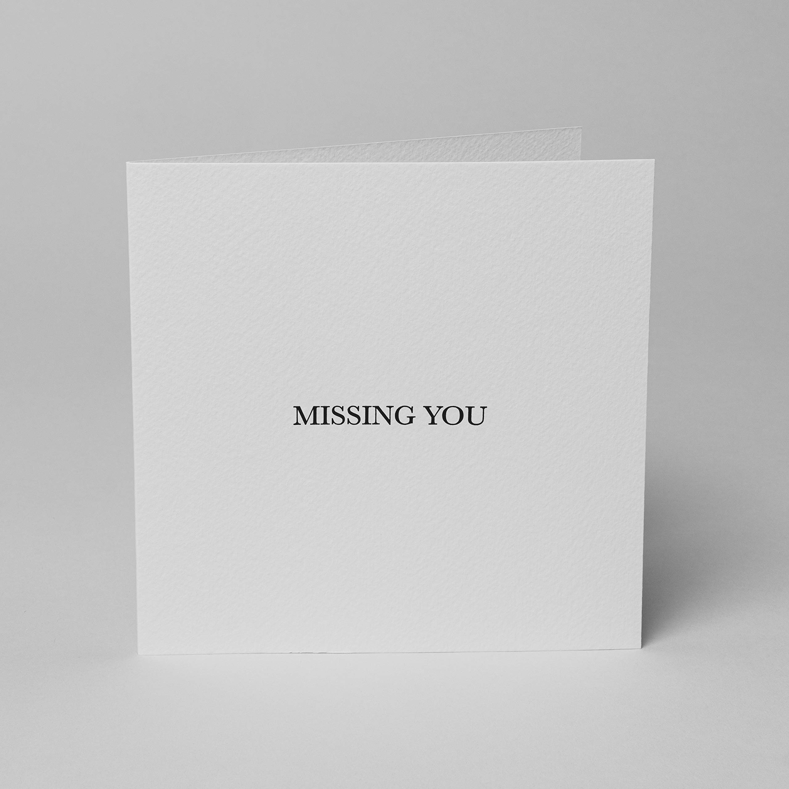 Blake Note Cards Note Cards,150 x 150 mm,NCA2343/5 Sienna Missing You Pure White Note Cards with envelopes 150mm x 150mm -Pack of 5