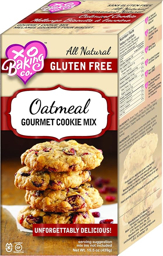 XO BAKING Gluten Free Cookie Mix Oatmeal, 439g Amazon.ca Grocery