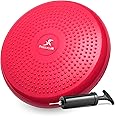 ProsourceFit Core Balance Disc Trainer, 14” Diameter with Pump for Improving Posture, Fitness, Stability