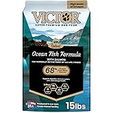 VICTOR Super Premium Dog Food – Select Ocean Fish Formula with Salmon – Omega-3 and Omega-6 Enriched Gluten-Free Dry Kibble for All Normally Active Dogs of All Life Stages, 15lbs