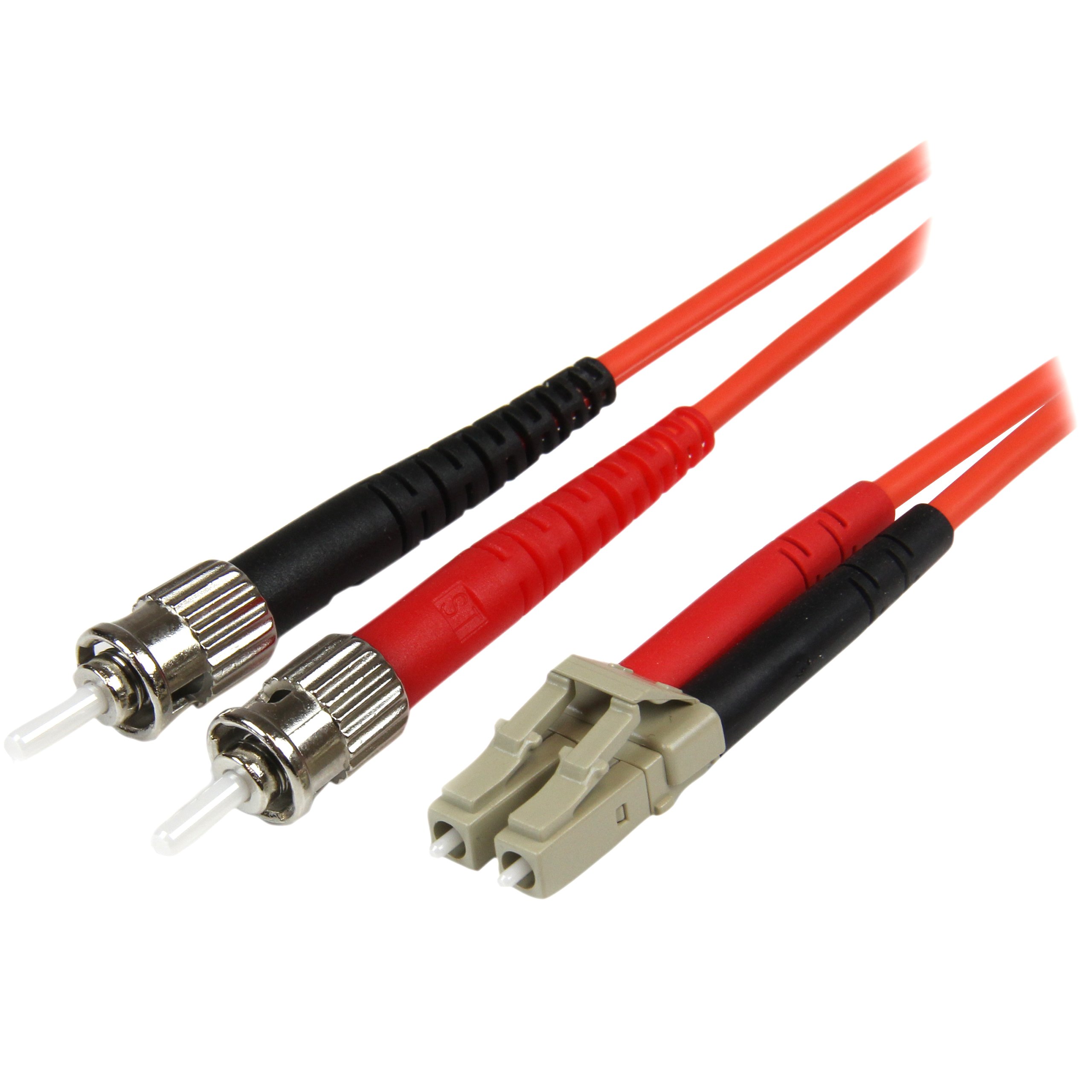 StarTech.com 5m Fiber Optic Cable - Multimode Duplex 50/125 - LSZH - LC/ST - OM2 - LC to ST Fiber Patch Cable — image 1