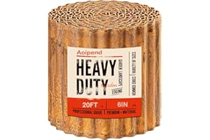 Aoipend Corrugated Metal Garden Edging 15cm x 6m, Sturdy Steel Landscape Lawn Edging, Landscape Edging Border for Lawn, Flowe