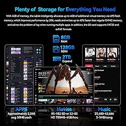 Headwolf Android 15 Tablet 10 inch Tablets, WPad6