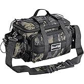 Sougayilang Fishing Tackle Bags - Fishing Tackle Storage Bags for Saltwater or Freshwater Fishing Gear - Padded Shoulder Strap - Tackle Box Bag Fishing Bag(Green)