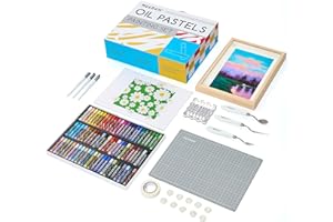 MEEDEN Soft Oil Pastels Set: 102Pcs Oil Pastel Kit with 72 Colors & 6 White Pastel - All in One Oil Crayons with Paper, Palet