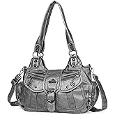 Angel Kiss Hobo Bags for Women Vegan Leather Shoulder Purses and Handbags Ladies Roomy Tote Bags Purse with Crossbody Strap