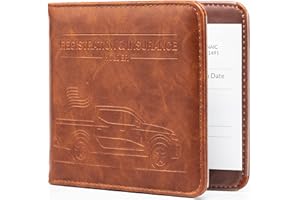CANOPUS Car Registration and Insurance Holder, Magnetic Closure, Embossed Card Document Holder, Vehicle Glove Box Organizer, Wallet for Auto, SUV, Motorcycle, Truck, Waterproof, Truck Model