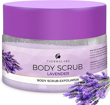 Salt Oil Based Lavender Body Scrub For Women Men 14 Oz Dead