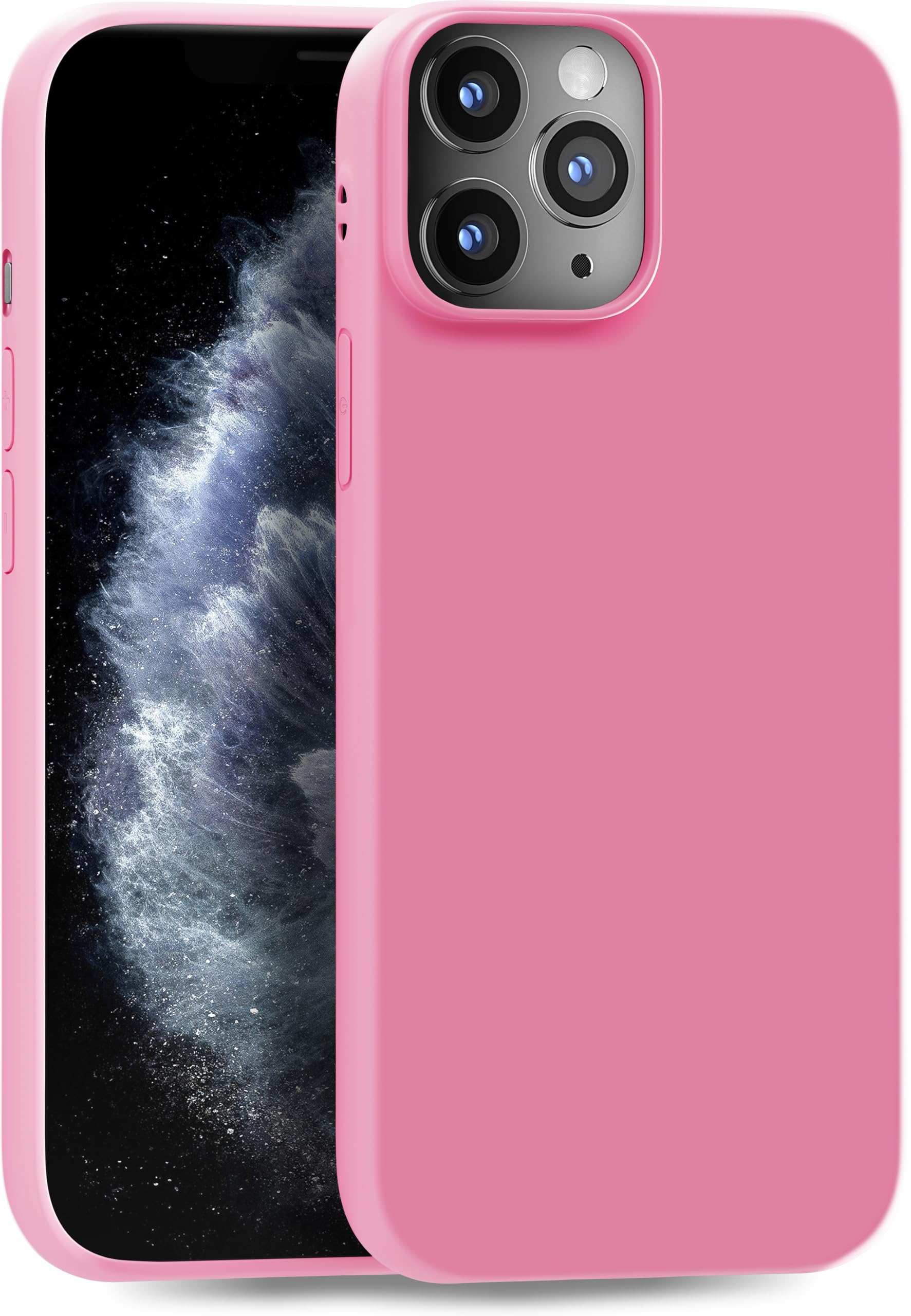 MyGadget TPU Case for iPhone 11 Pro Max - [ Camera Protection & Anti Fingerprint ] - Silicone Cover with Soft Touch & Anti Scratch Shell - Matte Light Pink