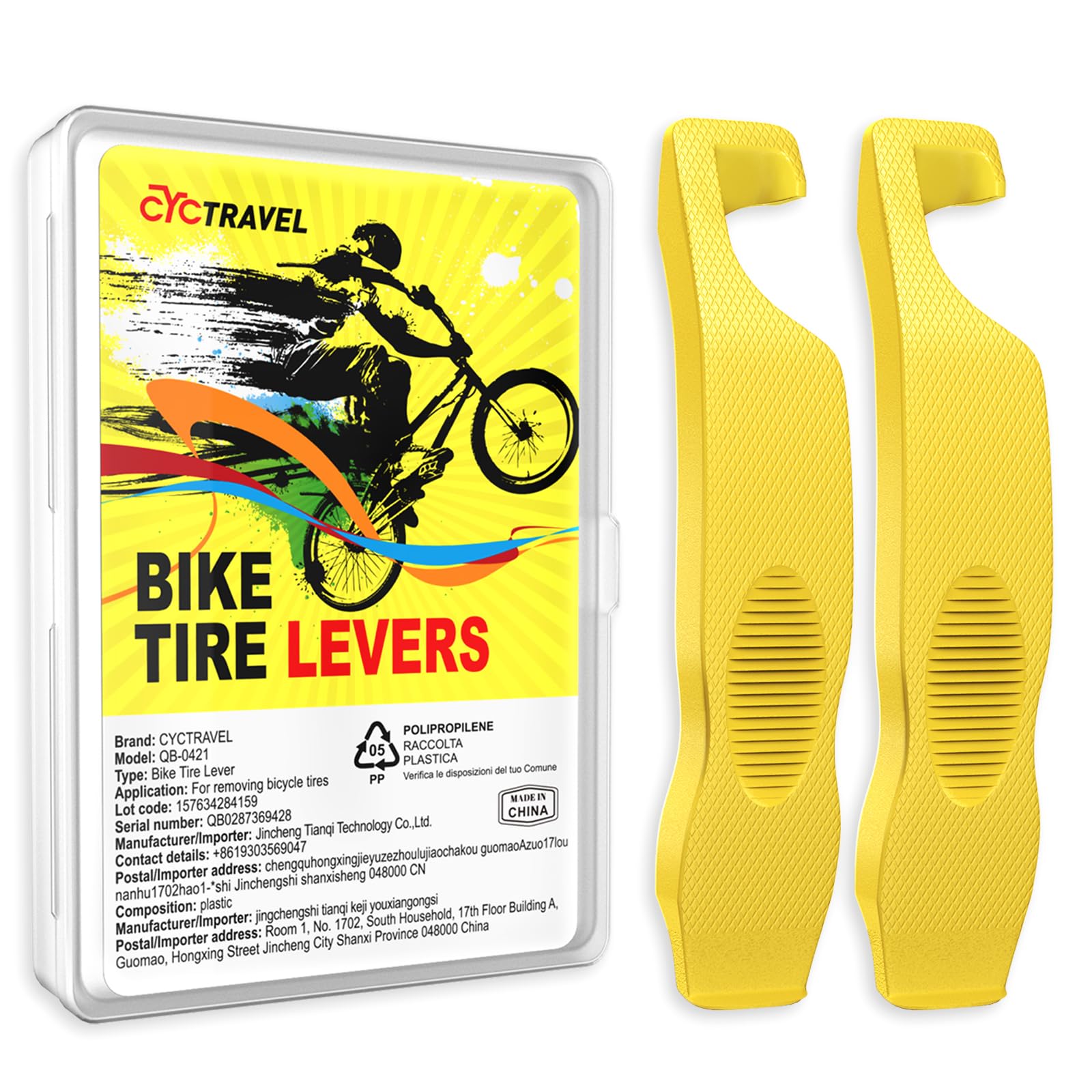 Photo 1 of cyctravel Bike Tire Levers, Ultra Strong Tire Levers Don't Hurt The Tire, Non-Slip and Save Effort, Tire Spoons for Mountain Bike and Road Bike, Easy Bike Tire Removal Tool. (4 PCS)