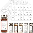 Aozita White 399 Printed Spice Jar Labels Stickers, Extra Write-on Labels for DIY, Farmhouse Waterproof Spice Labels for Spic