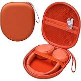 Headphone Headset Case Compatible with BERIBES/JLab JBuds Lux ANC/KVIDIO/JBL/Sony/Soundcore by Anker Wireless On-Ear Headphones, Orange Red