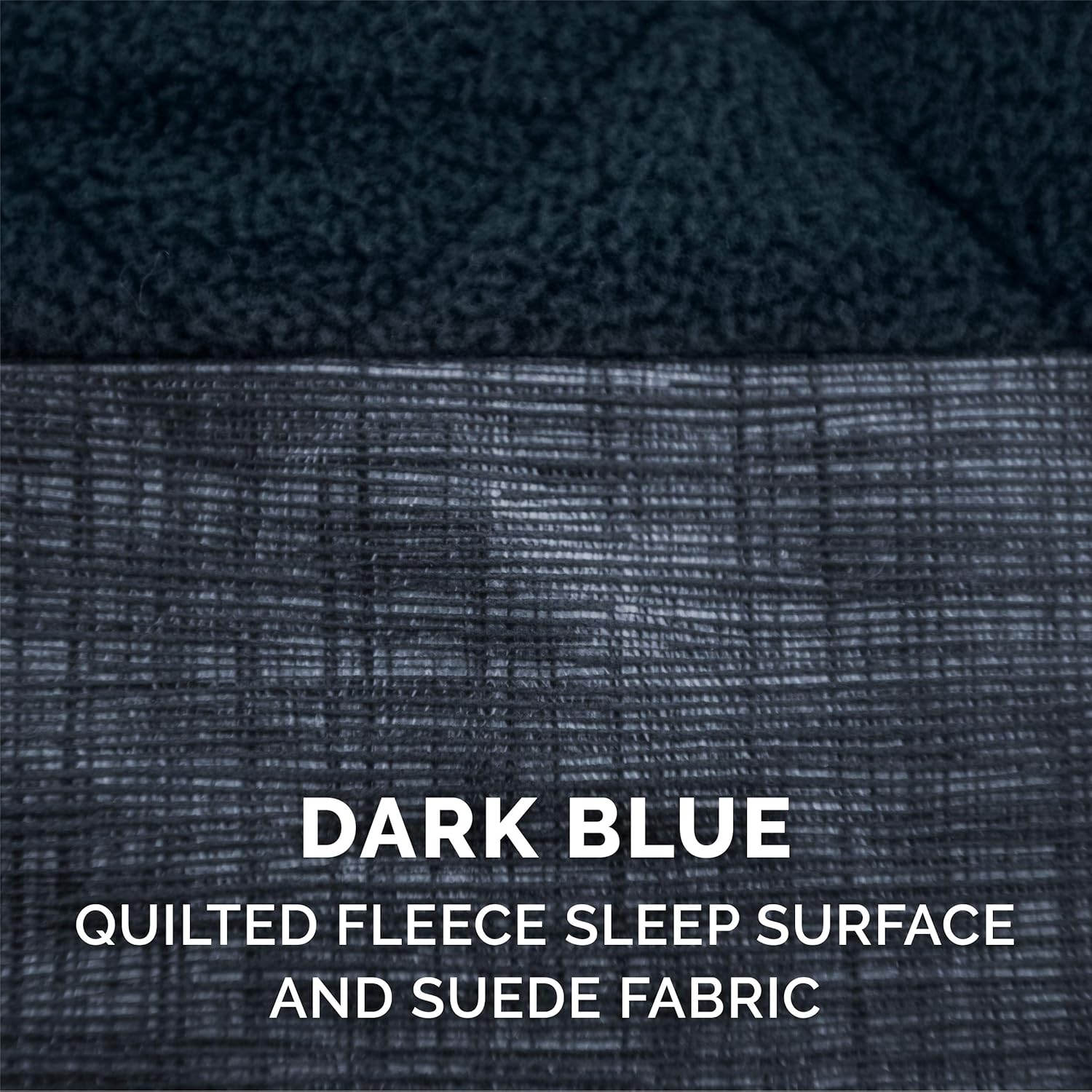 Furhaven Pet Dog Bed - Deluxe Cooling Gel Memory Foam Quilted Fleece and Print Suede Chaise Lounge Living Room Couch Pet Bed with Removable Cover for Dogs and Cats, Dark Blue, Medium : Pet Supplies
