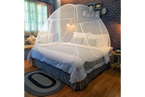 MEKKAPRO Mosquito Net Tent – Large 80" x 71" x 63" Foldable Mesh Tent Enclosure Canopy, Portable Pop up Design, Extra Fine Holes Screen, Dual Side Zipper Enclosure, Lightweight Outdoor Cover, White