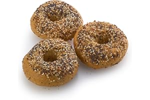 LC Foods 17g High Protein Bagel | NY Style Everything Keto Bagel (Pack of 3) | Made Fresh | USA Baked | Low Carb (11.85 Oz)