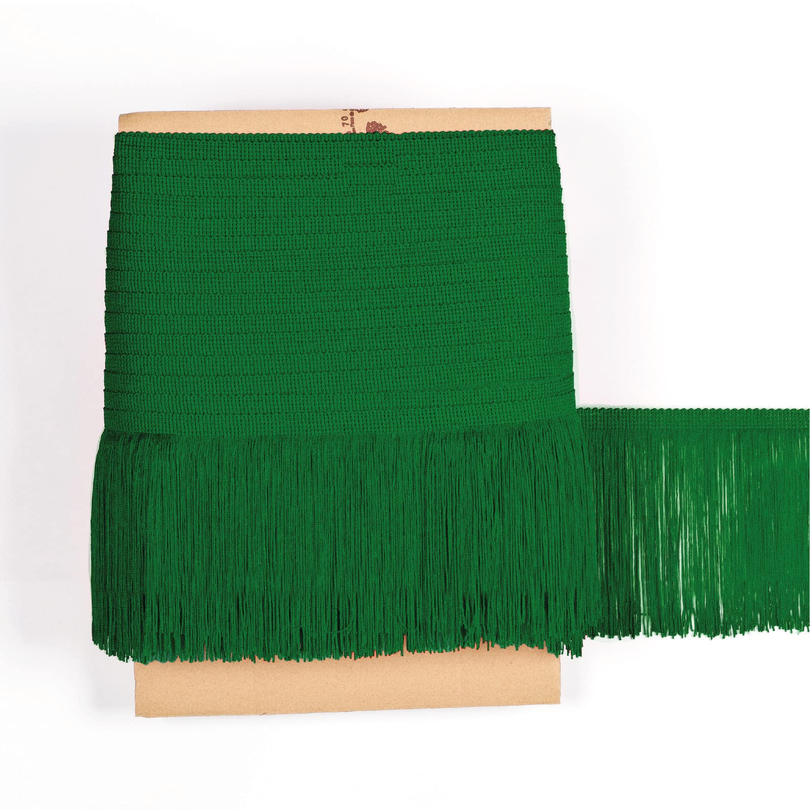 TEXTEX = Cuquillo Fringe for Sewing Flamenco and Sevillana. Composition Rayon 100%. Length of 15 cm. 5m Pieces. (Moss Green)