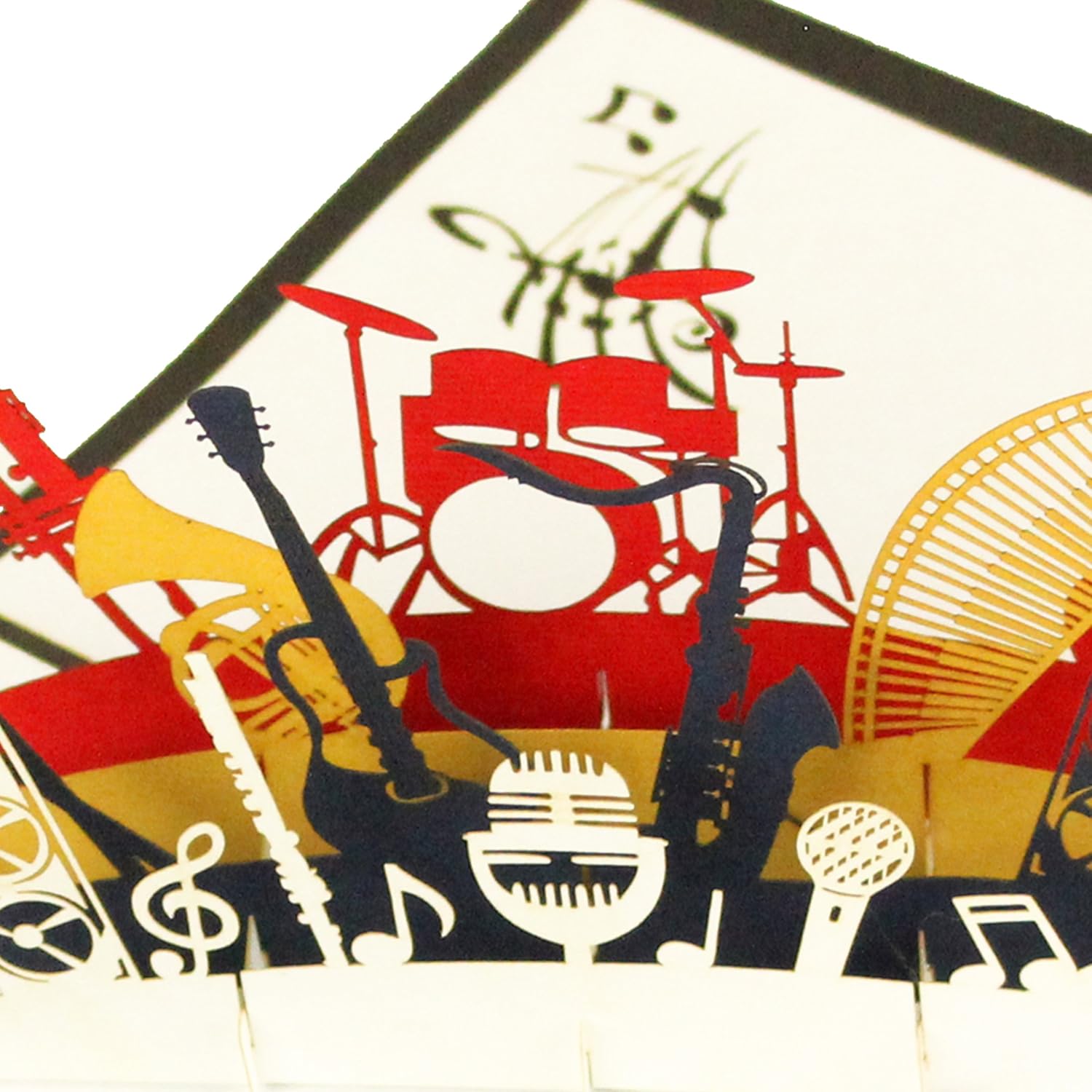 Fournitures De Bureau Papeterie Carte D Anniversaire Sur Le Theme De La Musique Instruments De Musique Cologne Cards Carte De Vœux 3d Pop Up Motif Orchestre Carte Pour Bon Cadeau Estiloss Com