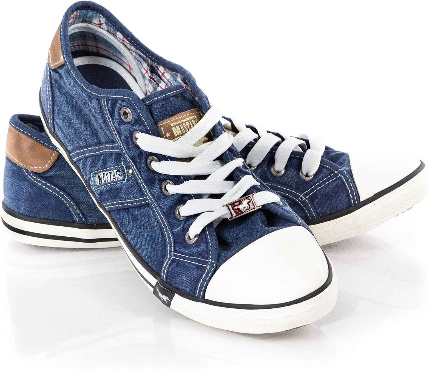 Mustang Baskets Bleues Effet Jean Homme couleur Bleu taille 46