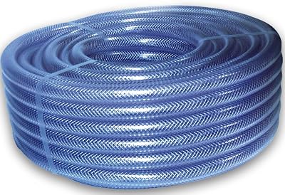 Camthorne 20mm Clear Braided PVC Hose Pipe - 10m Heavy Duty Water Airline Food