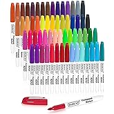 Shuttle Art 60 Colors Permanent Markers, Fine Point, Assorted Colors, Works on Plastic,Wood,Stone,Metal and Glass for Doodling, Coloring, Marking