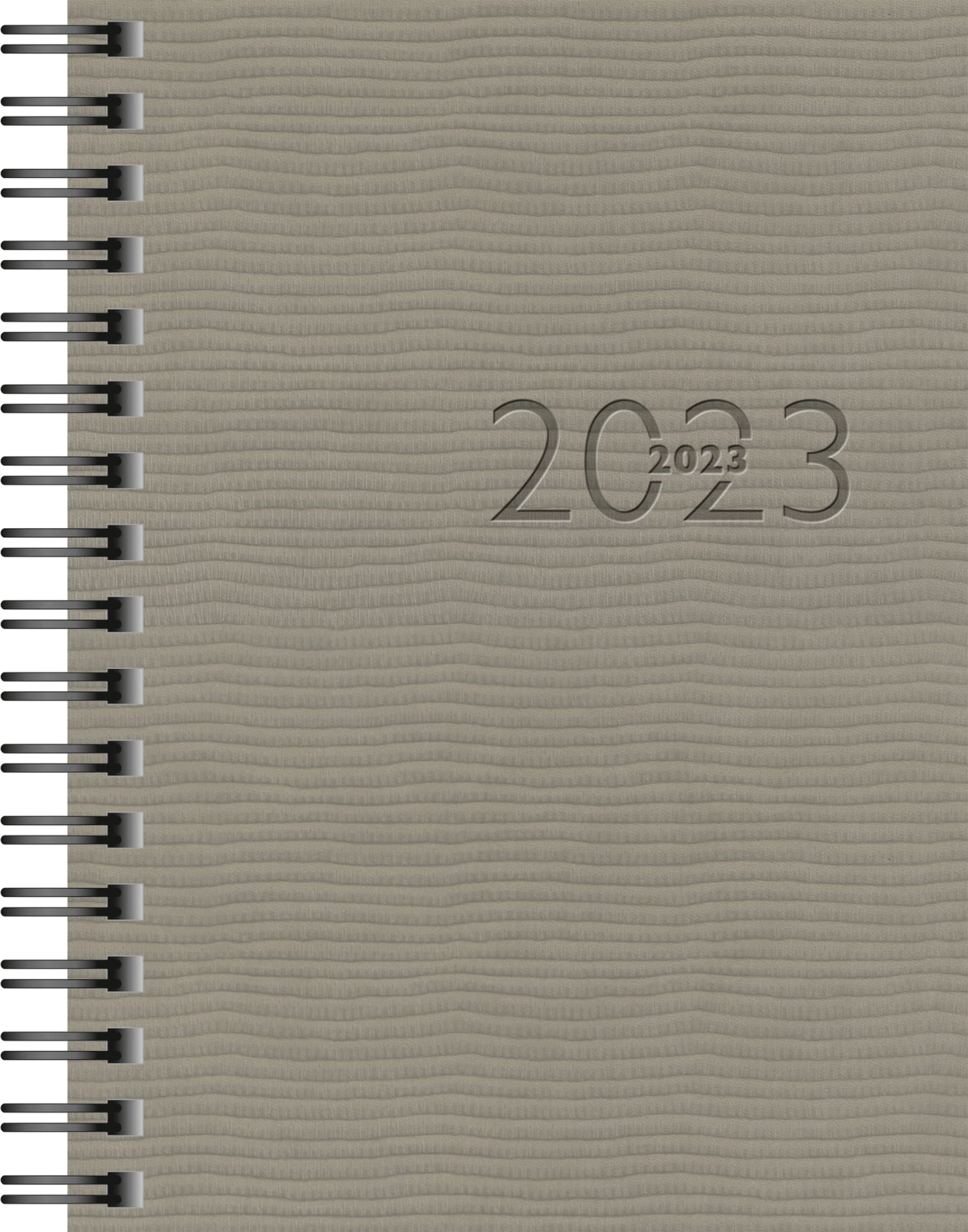 rido/idé Weekly Calendar Model Perfect/Technik I 2023 Sheet Size 10 x 14 cm Grey
