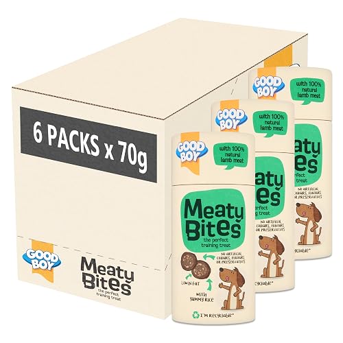 Good Boy Meaty Bites Lamb with Rice - Low Fat Dog Treats - Bulk Box 6 x 70g
