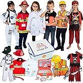 Born Toys Pretend Play Costumes for Kids Ages 3-7, Washable Toddler Dress Up Set for Play (6 in 1)