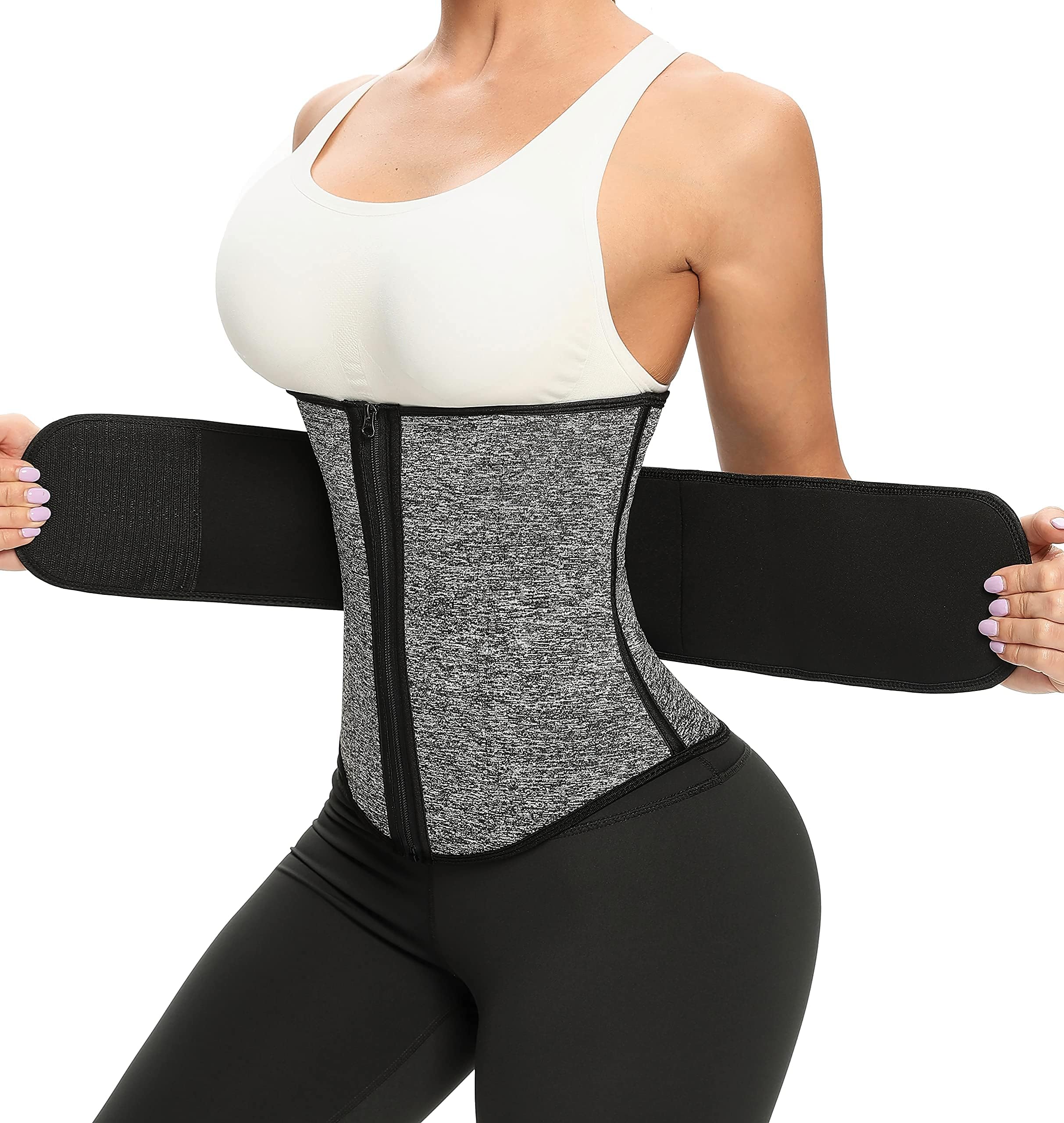 Neoprene Waist Trainer for Women, Corset Sauna Sweat Workout Waist Trimmer Belt