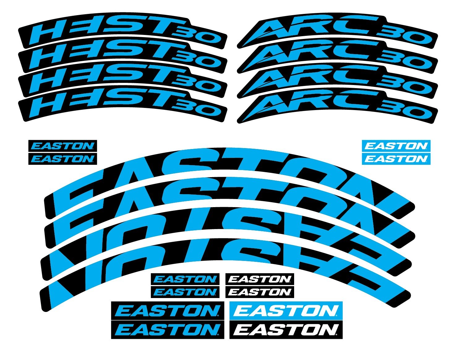 Easton Ea8022306 Arc/Heist 30 Decal Kit - Blue