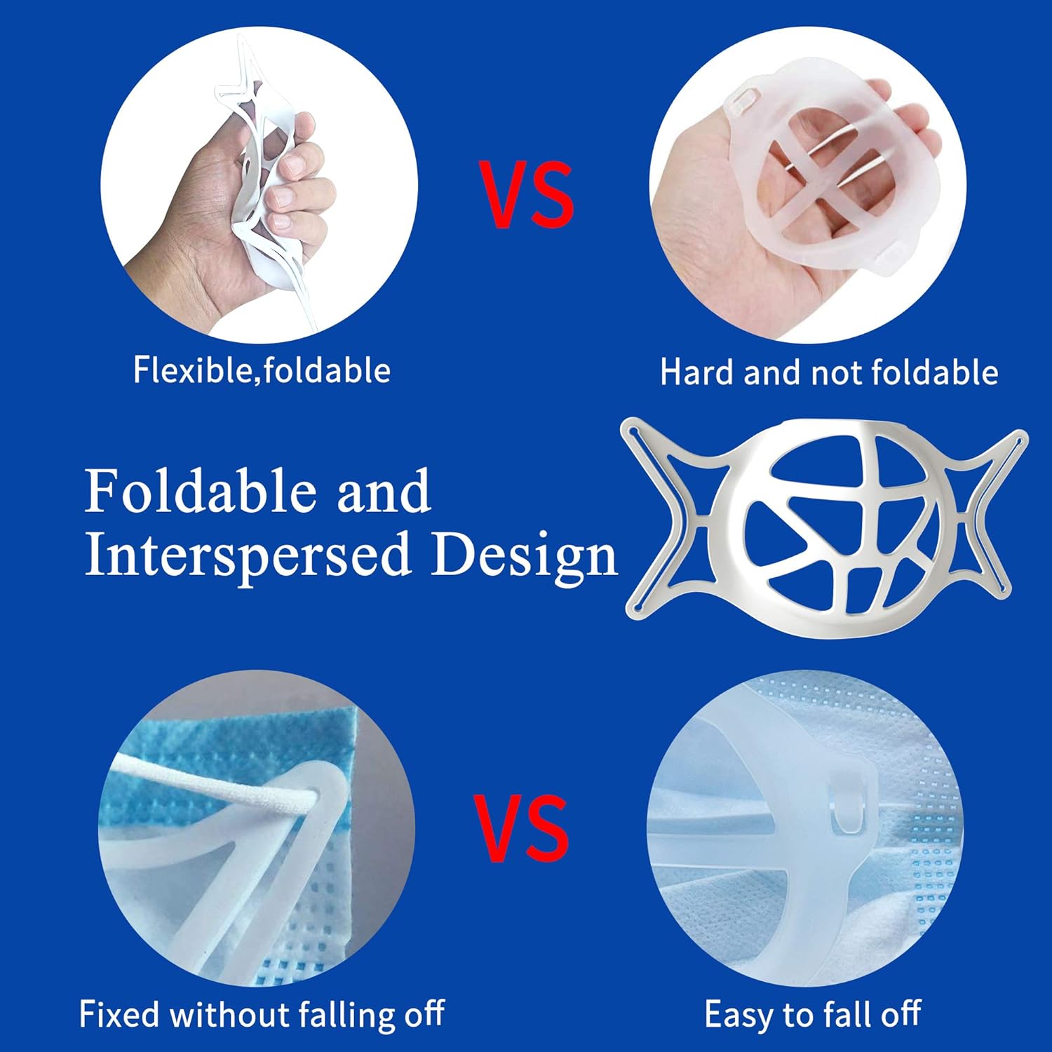 3D Face Mask Bracket Insert, Mask Frame, Silicone Face Mask Guard for Under Face Masks