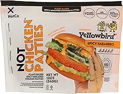 NotCo NotChicken Yellowbird Spicy Habanero Frozen Plant-Based Chicken Patties, 4 ct Pouch