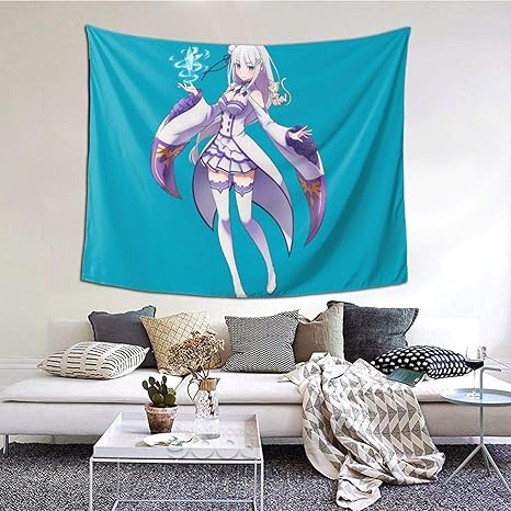 Amazon Co Jp ゼロから始める異世界生活 レム ラム 1 北欧 Ins 寝室 客間 装飾 壁紙 掛けぶとん 多機能壁掛け おしゃれな ホーム装飾用品 部屋 窓カーテン 掛けぶとん 抗菌 防臭 手触りが優しい お店 雑貨 新居祝い結婚祝い ホーム キッチン