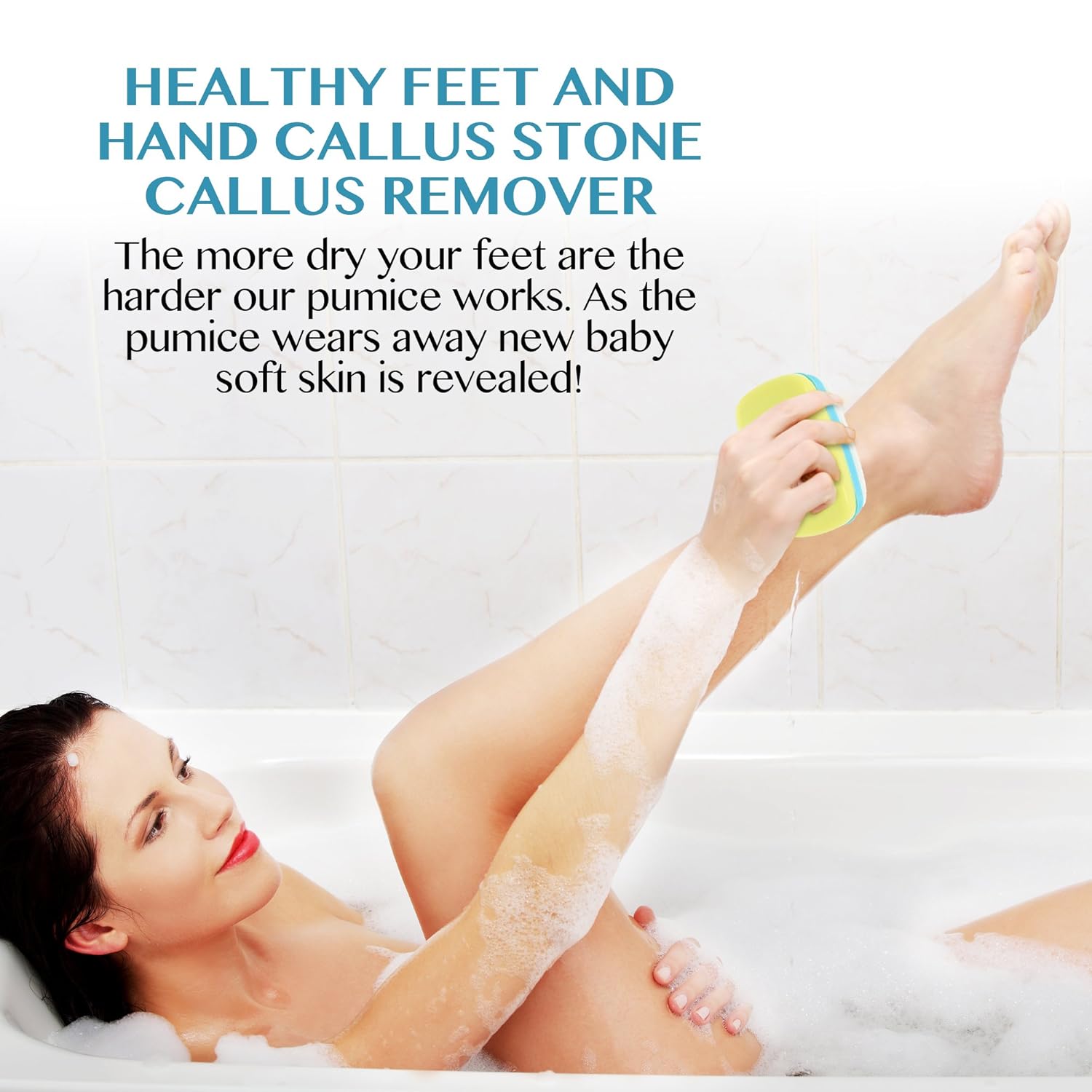 2 in 1 Foot Pumice Stone Scrubber and Callus Remover Cracked Heel Treatment with Lemongrass Moisturizing Foot Soap - My Solemate: Beauty