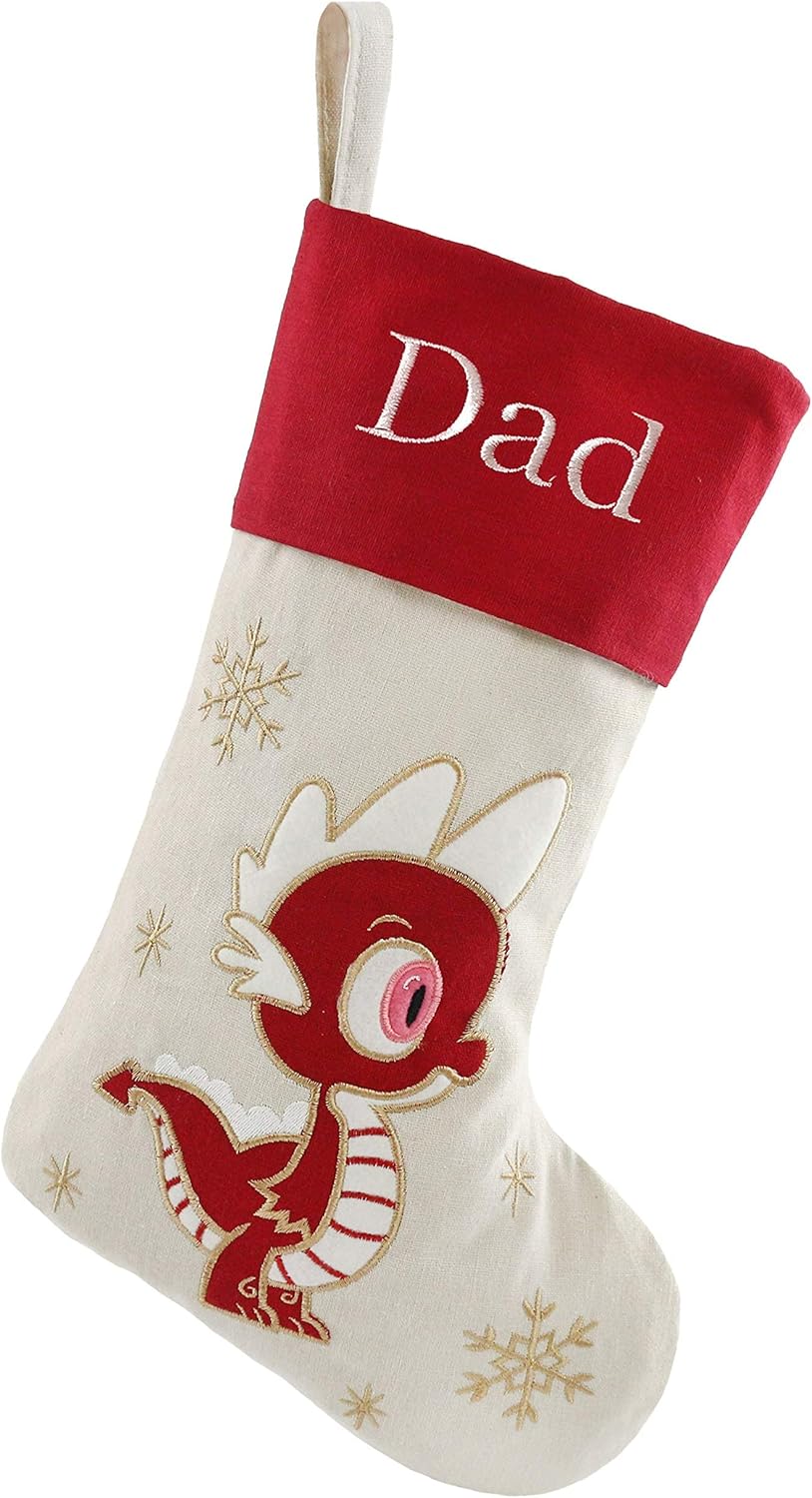 Stockings & Holders - WEWILL 18'' Dinosaur Personalized Christmas Stockings with Embroidery Technology Xmas Stockings for Family Kids
