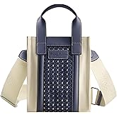 Tommy Bahama Tote Bag, Women's North/South Shoulder Bag with Woven Design and Adjustable Shoulder Strap, Blue