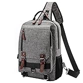 El-fmly Messenger Crossbody Sling Boy Bag Fashion Outdoor Travel Shoulder Bag Laptop Lightweight Rucksack for Men Grey