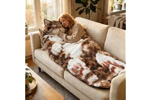 Cat Sleeping Bag, Adorable Cat Envelope Sleeping Bag, Adult Soft Sleeping Bags Plush Cat Envelope Washable Warm Blanket for C