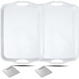 Large Melamine Serving Trays for Eating, 17.5’’ x 12’’ Serving Platter for Appetizer, Charcuterie, Food, Snack, Cupcakes, Des