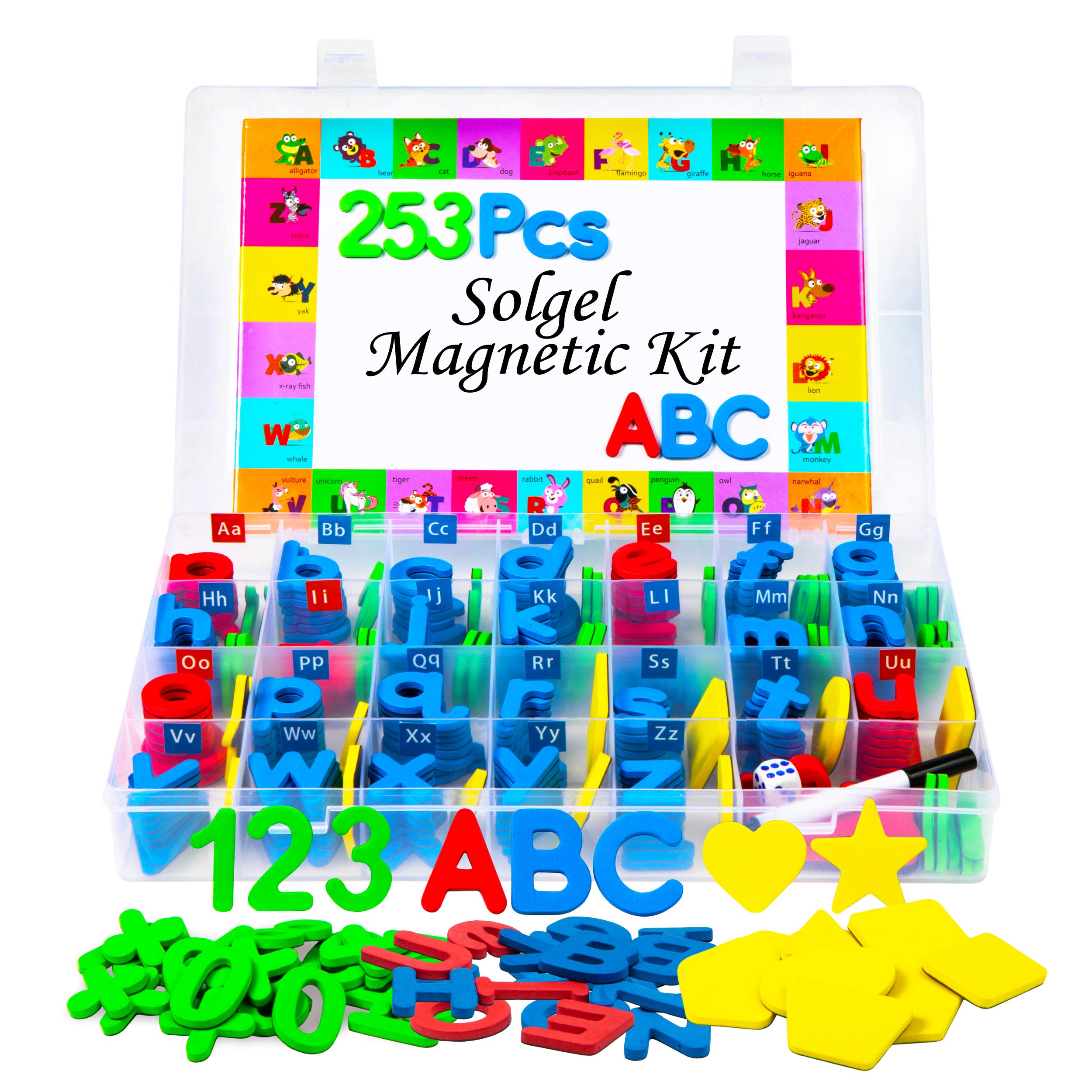 Buy SOLGEL 253 PCs ABC EDUCATIONAL TOY KIT Upper, lowercase LETTERS and