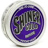 Shiner Gold Psycho Hold Pomade | Extreme Hold | High Shine | Water-based | Coconut Scent, 4oz