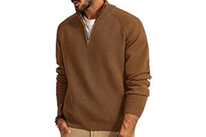 PJ PAUL JONES Mens Quarter Zip Pullover Sweater Turtleneck Raglan Long Sleeve Sweaters