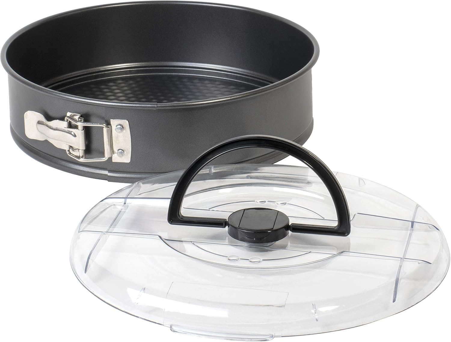 Premium NonStick Coated Springform Cake Baking Pan with Lid and