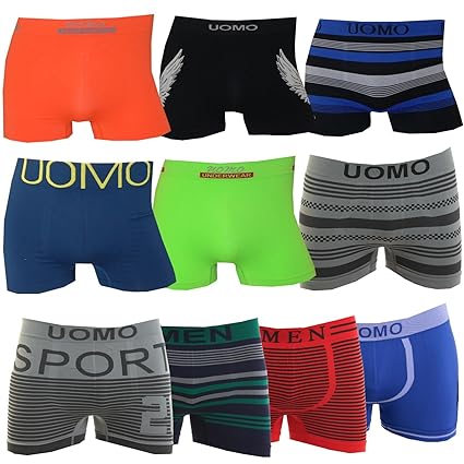 LisaModa 10er Pack Seamless Retroshorts Uomo Edition Mix