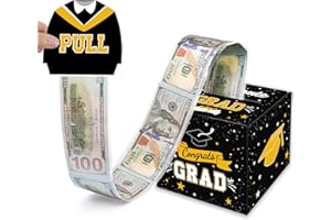 TIFESON Graduation Gifts - Money Box for Cash - Graduation Gifts for Her Him Preschool High School College Class of 2024 Congrats Grad Party Present Supplies (Black)