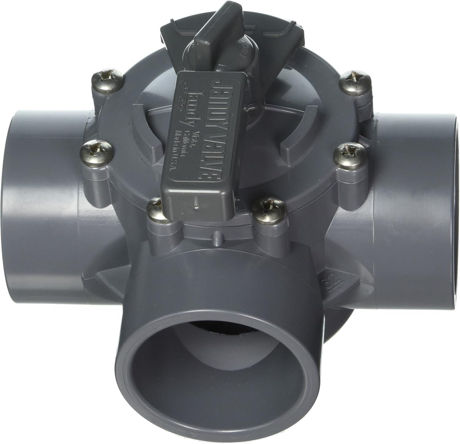 Jandy 2875 3-Port 2 to 2-1/2-Inch Positive Seal Pump Valve, Gray