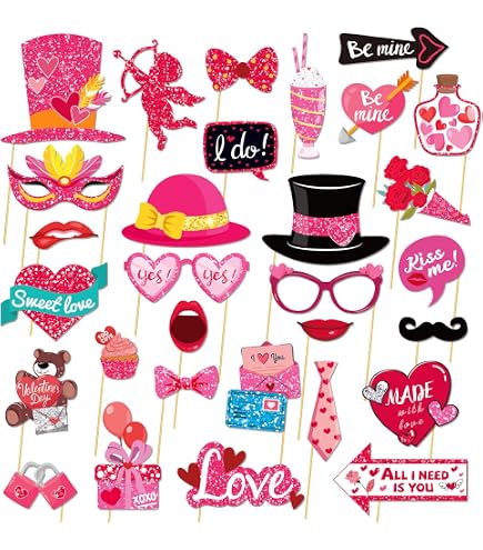 100 Accessoires Photo Booth Lèvres Et Moustaches - Lot Pour Soirée