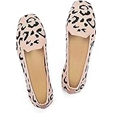 Frank Mully Women's Loafer Flats Square Toe Comfortable Office Work Shoes, Cute Penny Loafer Slip On Walking Driving Shoes